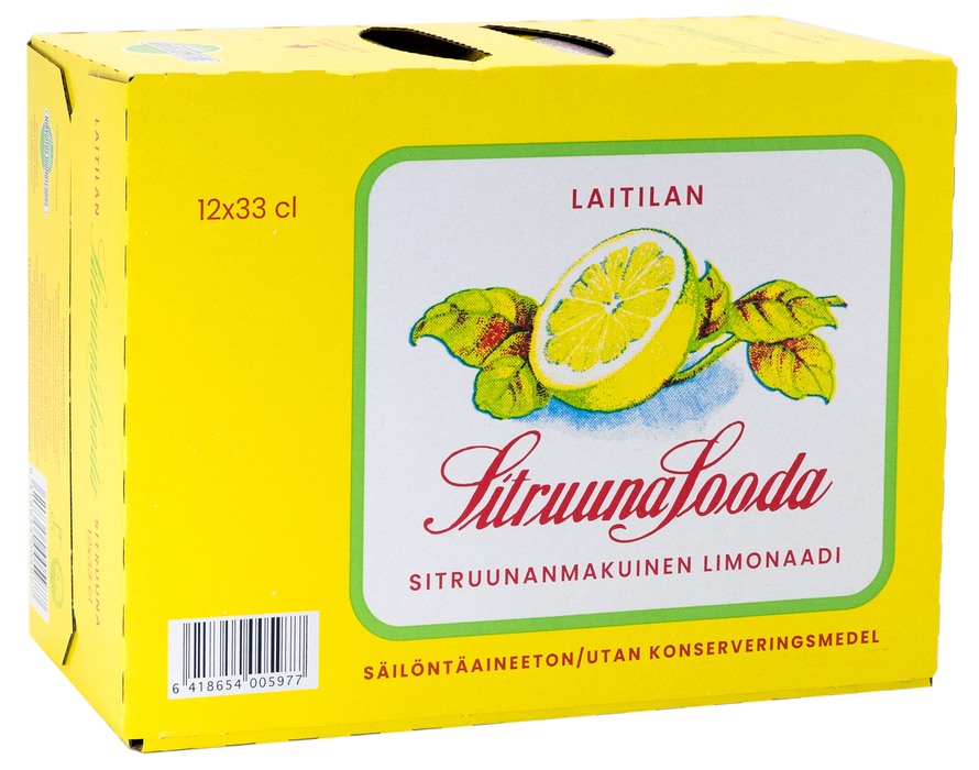 Sitruunasooda-sitruunanmakuinen limonaadi 12-pack